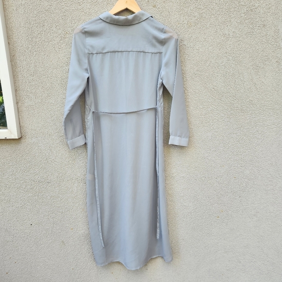 Soft Surroundings Ibiza Maxi Shirt Dress Women's Extra Small Blue Embroidered - Picture 11 of 15